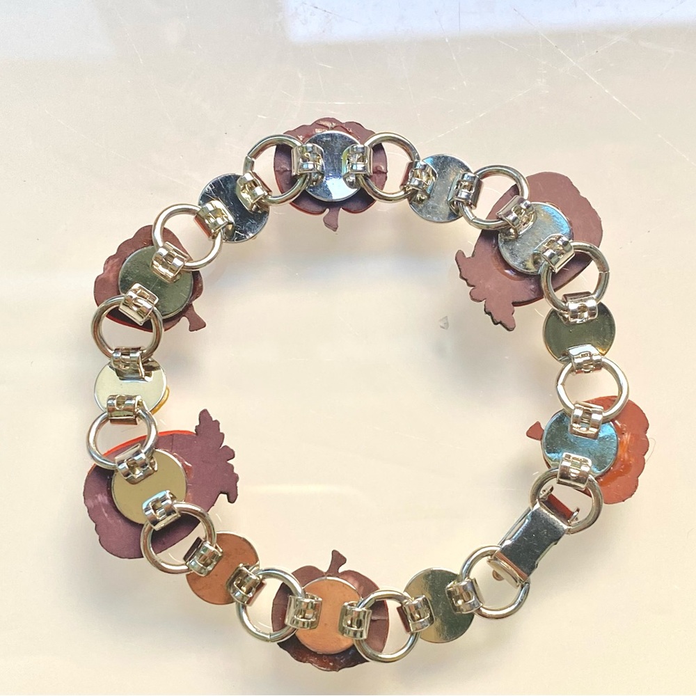 🚫SOLD OUT🚫Halloween Pumpkin & Moon Charm Bracelet - Spooky Season Jewelry - Picture 4 of 6